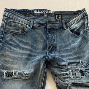 Rebel Mind Men's Relaxed Blue Jeans